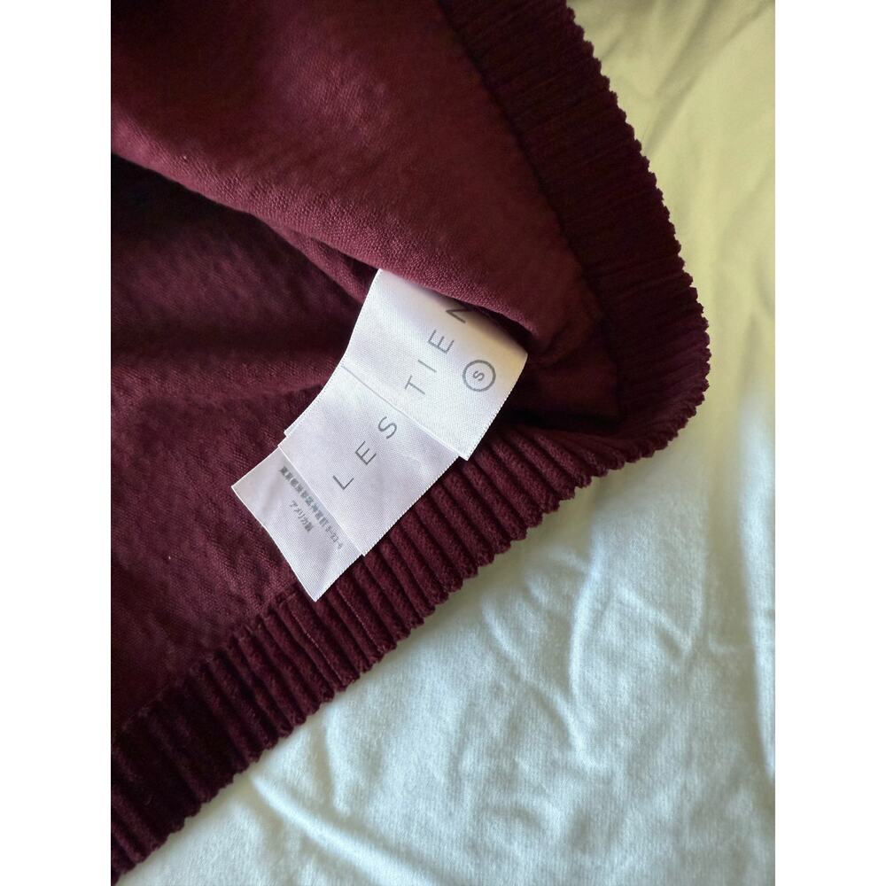 $242 New Les Tien Iris Bordeaux Corduroy Button Up - Small - Picture 6 of 9